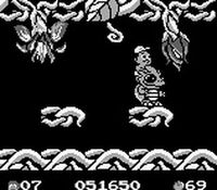 une photo d'Ã©cran de Adventure Island 2 - Aliens in Paradise sur Nintendo Game Boy